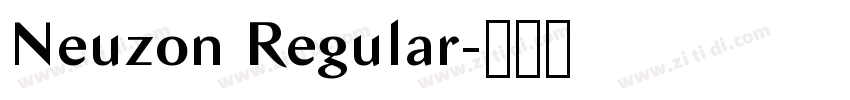 Neuzon Regular字体转换 Neuzon Regular字体转换